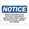 Signmission Safety Sign, OSHA Notice, 10" Height, Keep Contaminates Outside Your Body Wash Sign, Landscape OS-NS-D-1014-L-13794 - alternate 1